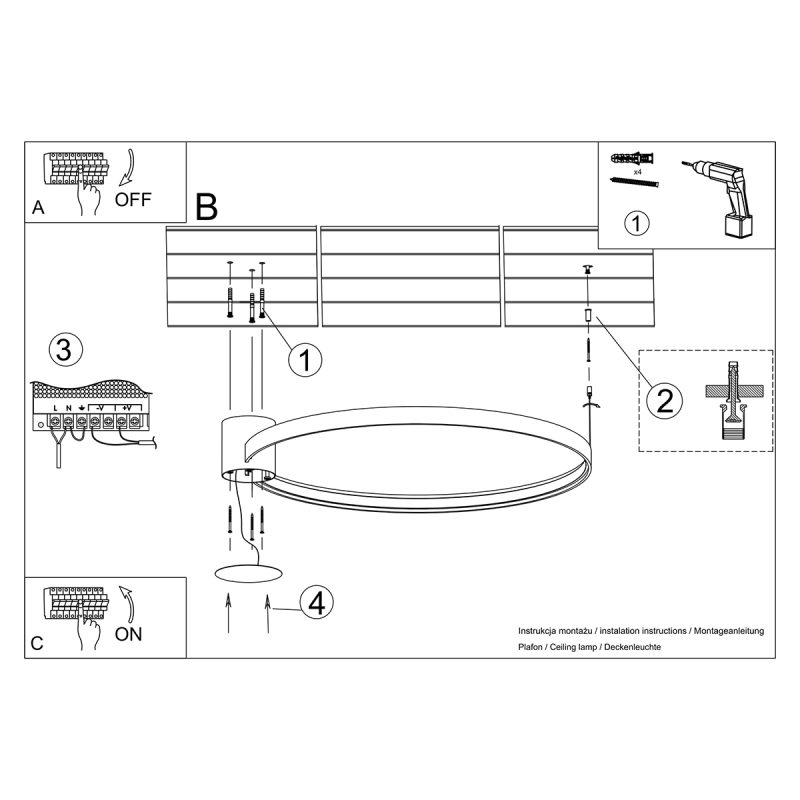 Plafon RIO 110 czarny LED 3000K - obrazek 11