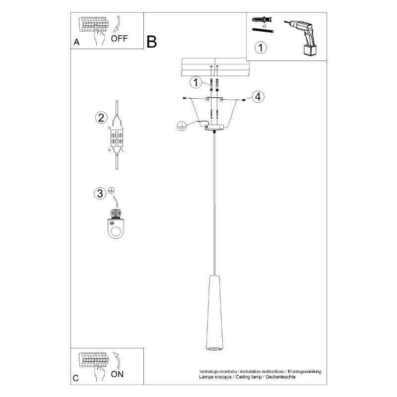 Lampa wisząca ELECTRA beton - obrazek 13