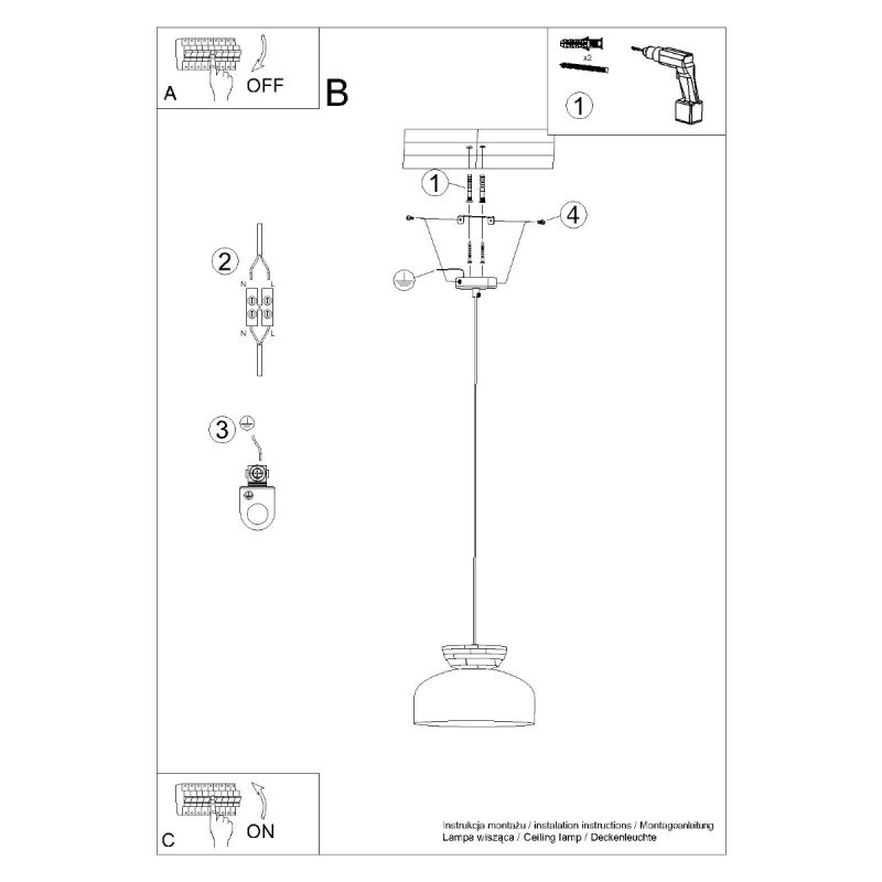 Lampa wisząca MARION biała - obrazek 14