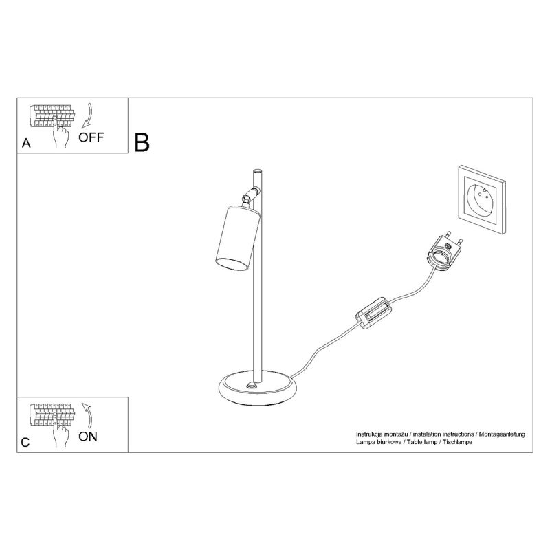 Lampa biurkowa WINX czarny/chrom - obrazek 9