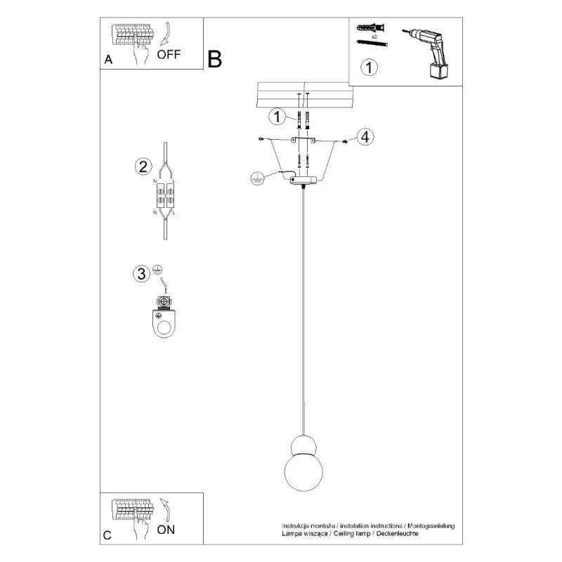 Lampa wisząca PEKKA 1 biała/naturalne drewno - obrazek 11