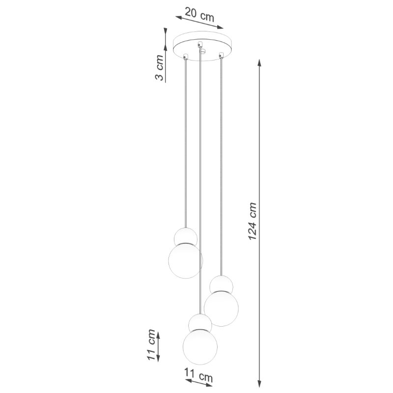 Lampa wisząca PEKKA 3P biała/naturalne drewno - obrazek 10