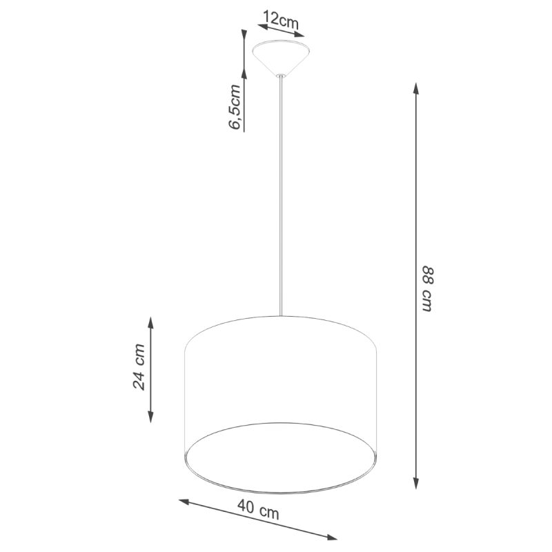 Lampa wisząca NOVA 40 czarna - obrazek 8