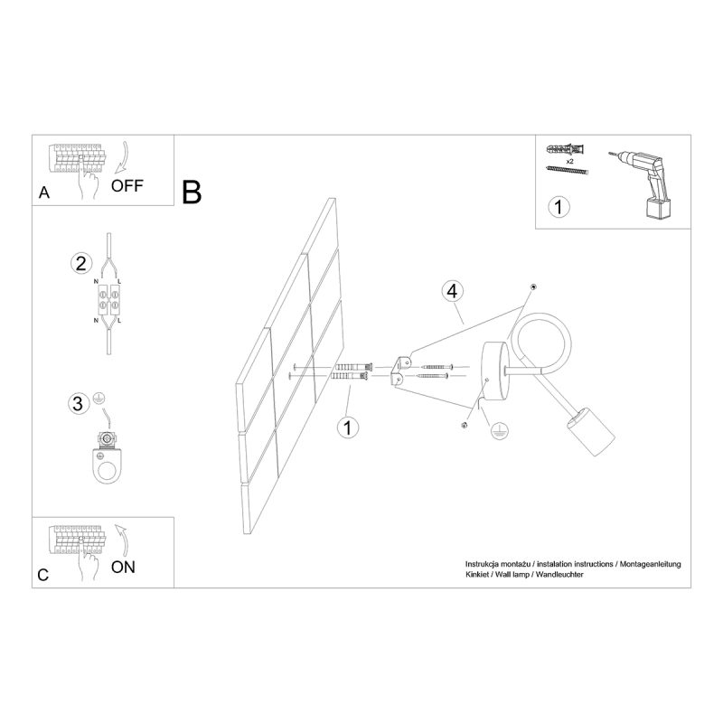 Kinkiet LOOP czarny - obrazek 5