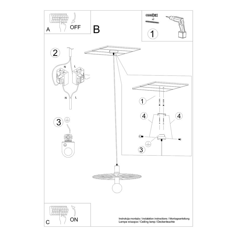 Lampa wisząca SIRKEL 45 czarny - obrazek 4