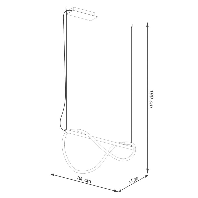 Lampa wisząca GALAKSE 84 czarna LED 2700-6500K - obrazek 8