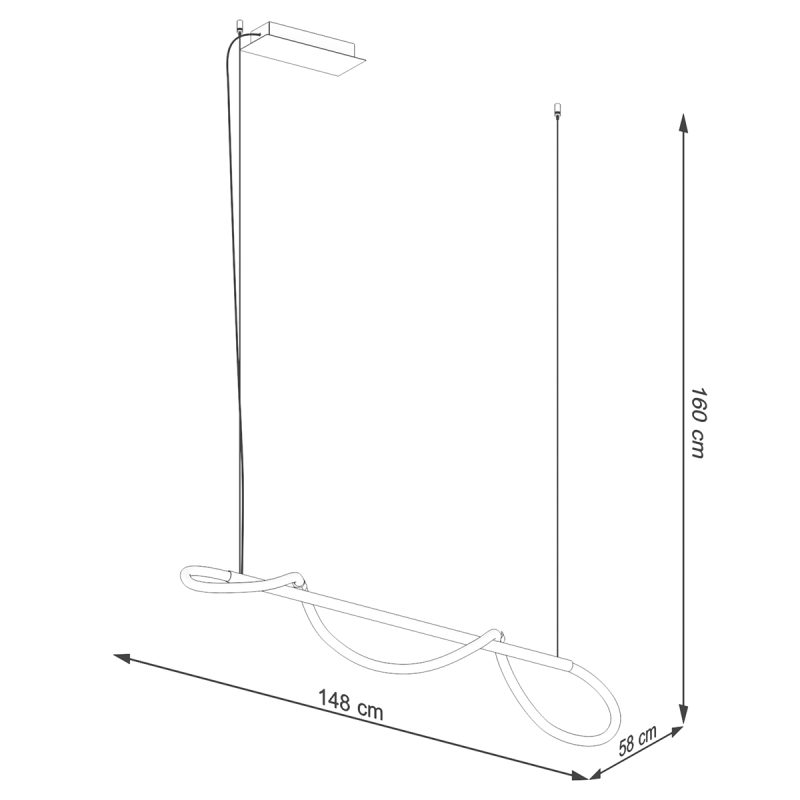 Lampa wisząca GALAKSE 148 czarna LED 2700-6500K - obrazek 9