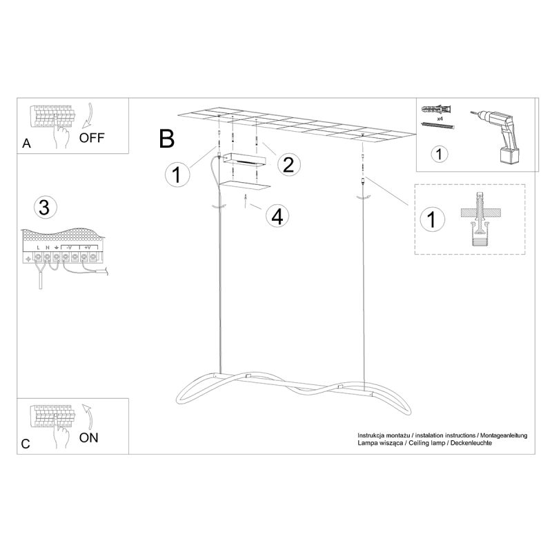 Lampa wisząca GALAKSE 148 czarna LED 2700-6500K - obrazek 10