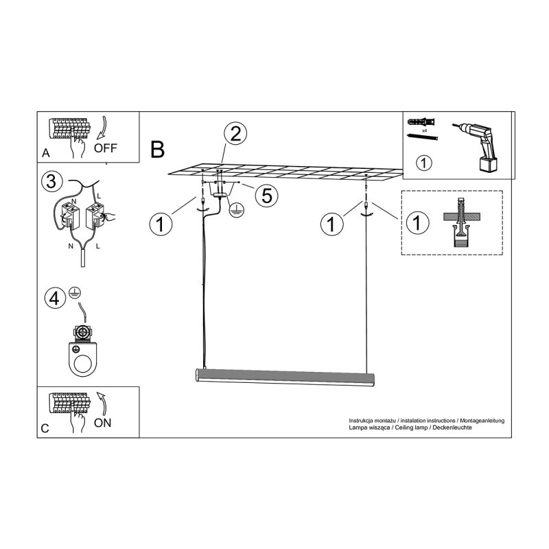 Lampa wisząca FARGE czarna LED 3000K - obrazek 10