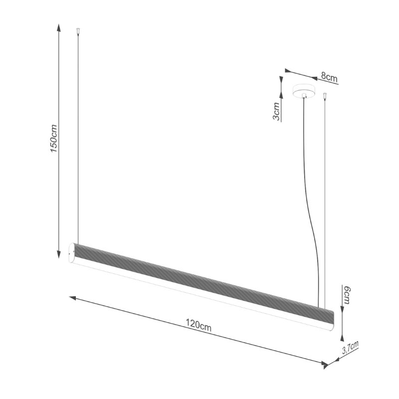 Lampa wisząca FARGE biała LED 4000K - obrazek 9