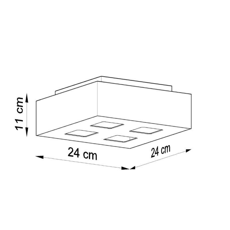 Plafon MONO 4 czarny - obrazek 4