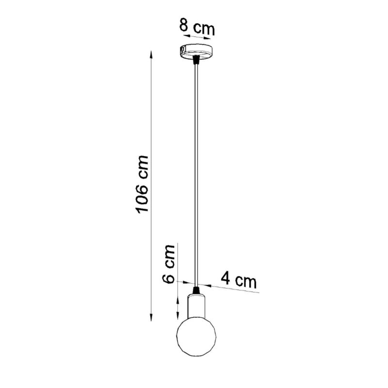 Lampa wisząca EDISON czarna - obrazek 6