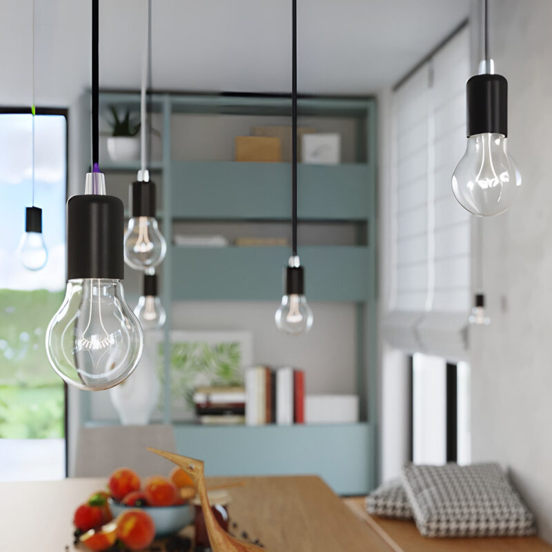 Lampa wisząca EDISON czarna - obrazek 10