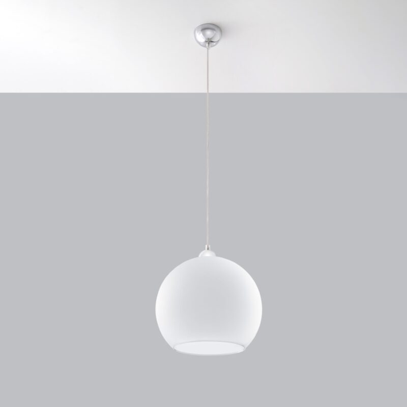 Lampa wisząca BALL biała - obrazek 2