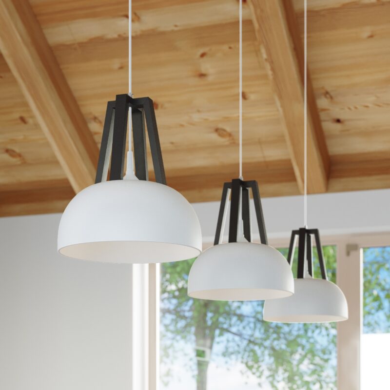 Lampa wisząca CASCO biała/czarna - obrazek 8