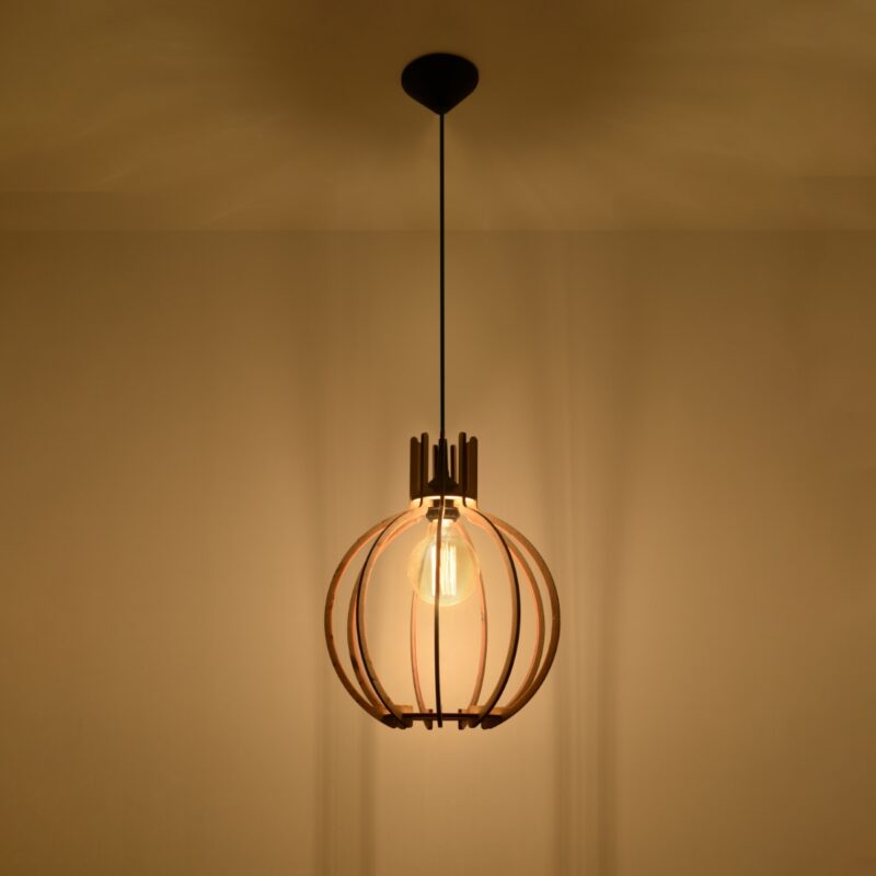 Lampa wisząca ARANCIA naturalne drewno
