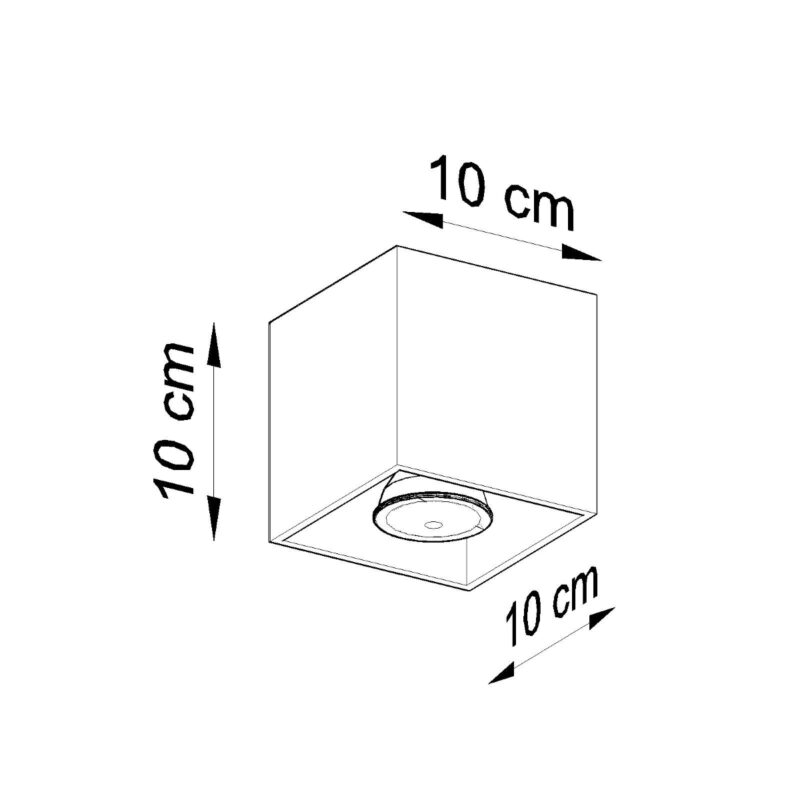 Plafon QUAD 1 antracyt - obrazek 5