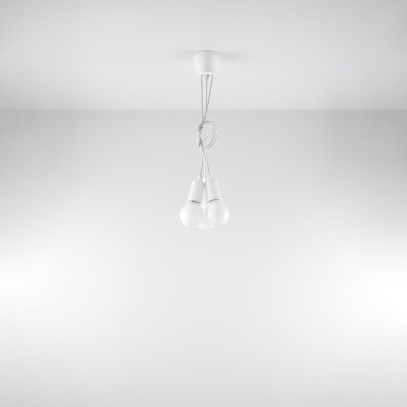 Lampa wisząca DIEGO 3 biała