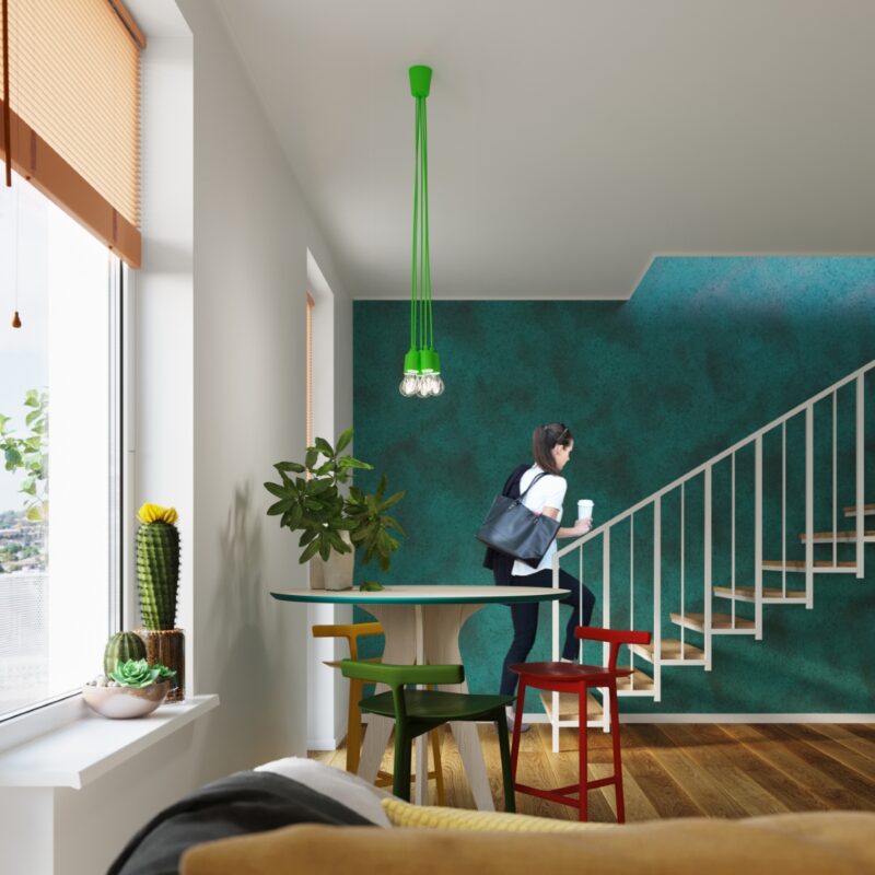 Lampa wisząca DIEGO 1 zielony