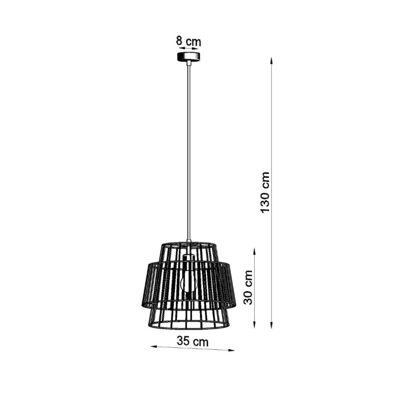 Lampa wisząca GATE czarny - obrazek 4