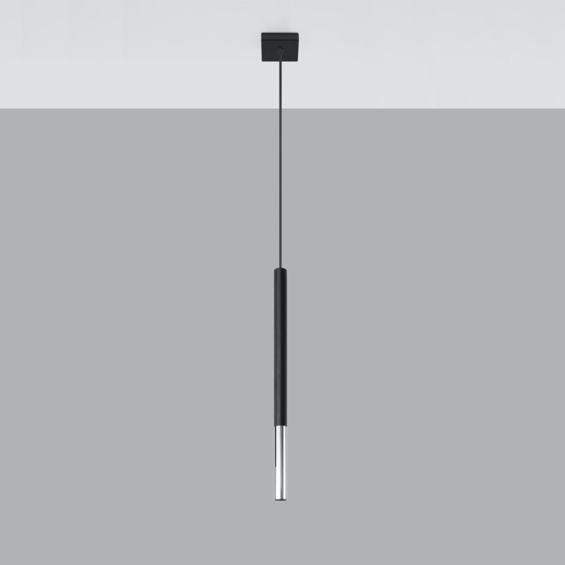 Lampa wisząca MOZAICA 1 czarny/chrom - obrazek 2