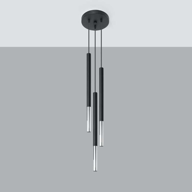 Lampa wisząca MOZAICA 3P czarny/chrom - obrazek 2