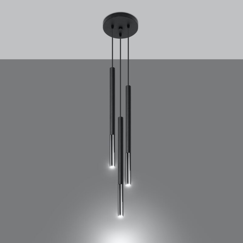 Lampa wisząca MOZAICA 3P czarny/chrom - obrazek 3