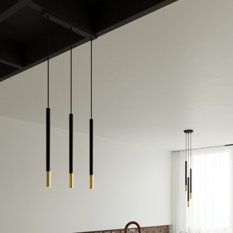Lampa wisząca MOZAICA 3L czarny/złoto - obrazek 8