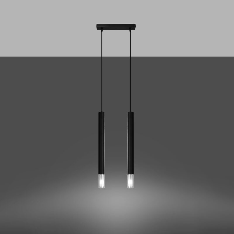 Lampa wisząca WEZYR 2 czarna