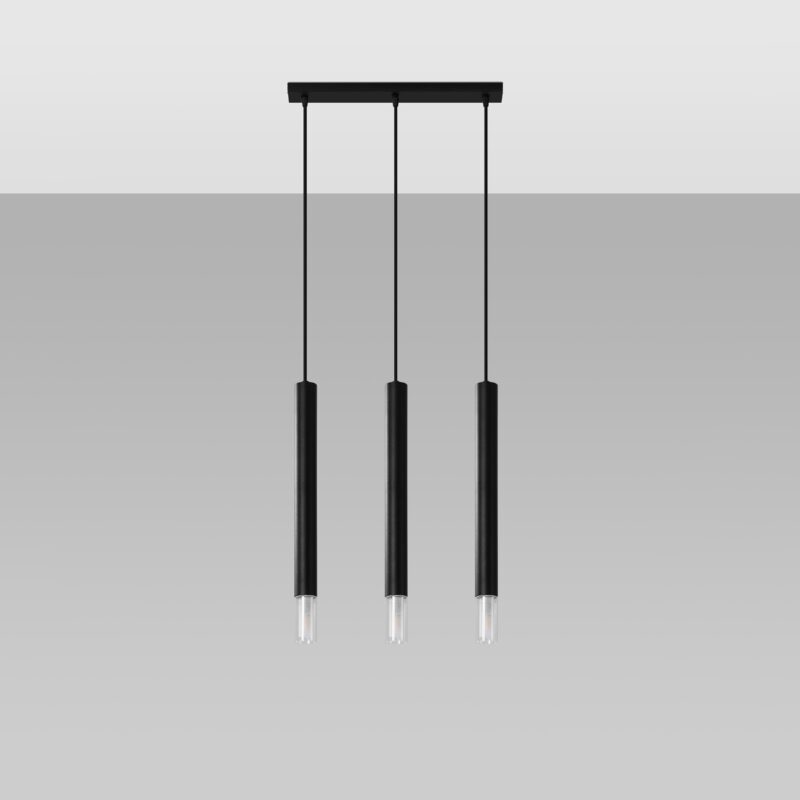 Lampa wisząca WEZYR 3 czarna