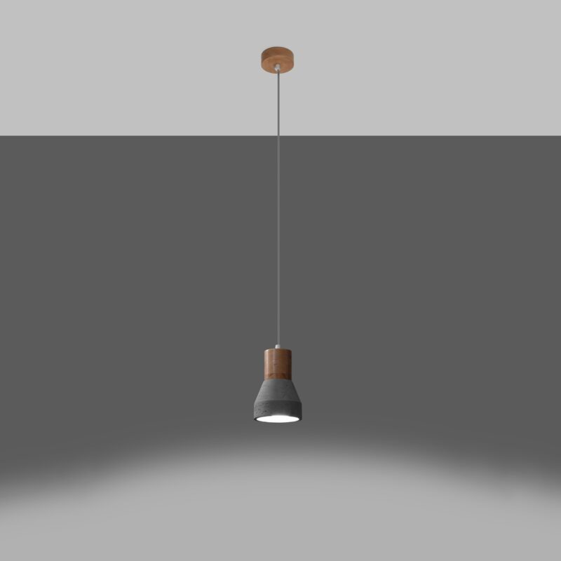 Lampa wisząca QUBIC szara