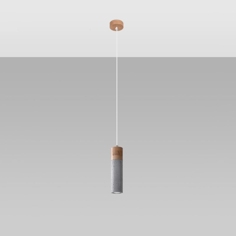 Lampa wisząca ZANE 1 szara