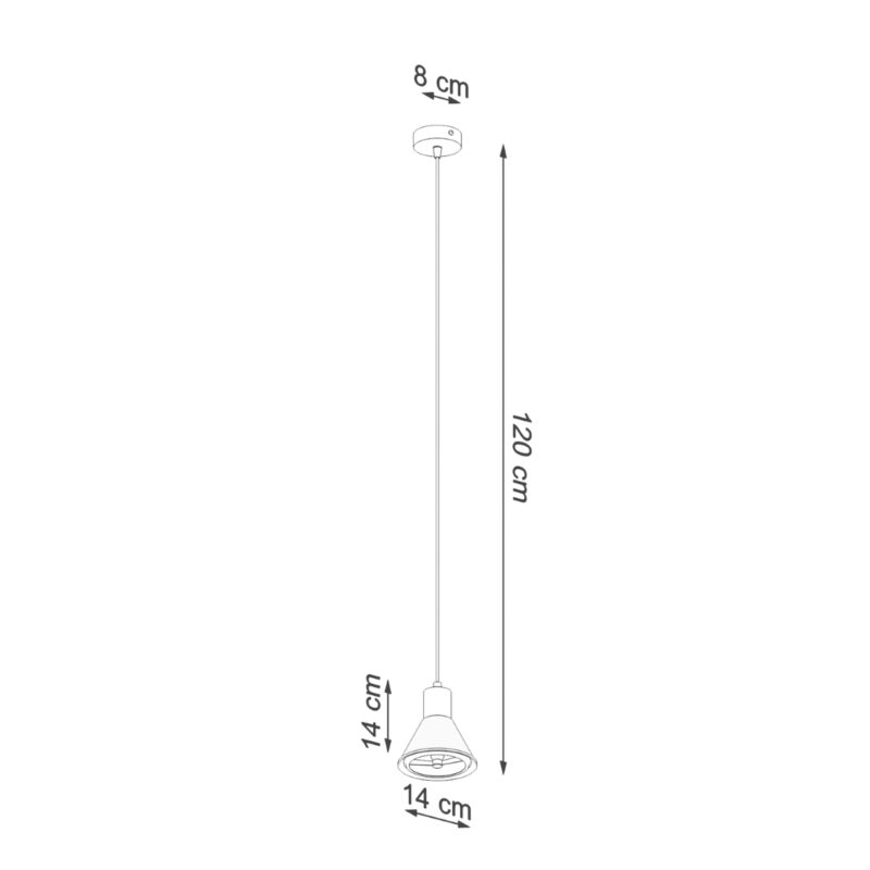 Lampa wisząca TAZILA 1 biała [ES111]