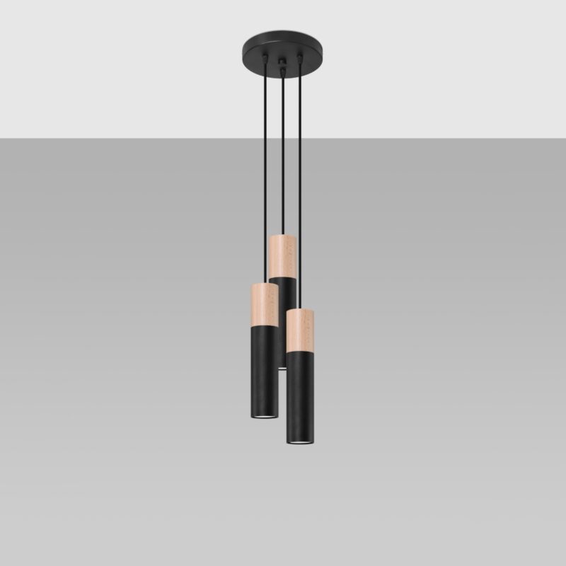 Lampa wisząca PABLO 3P czarna - obrazek 2