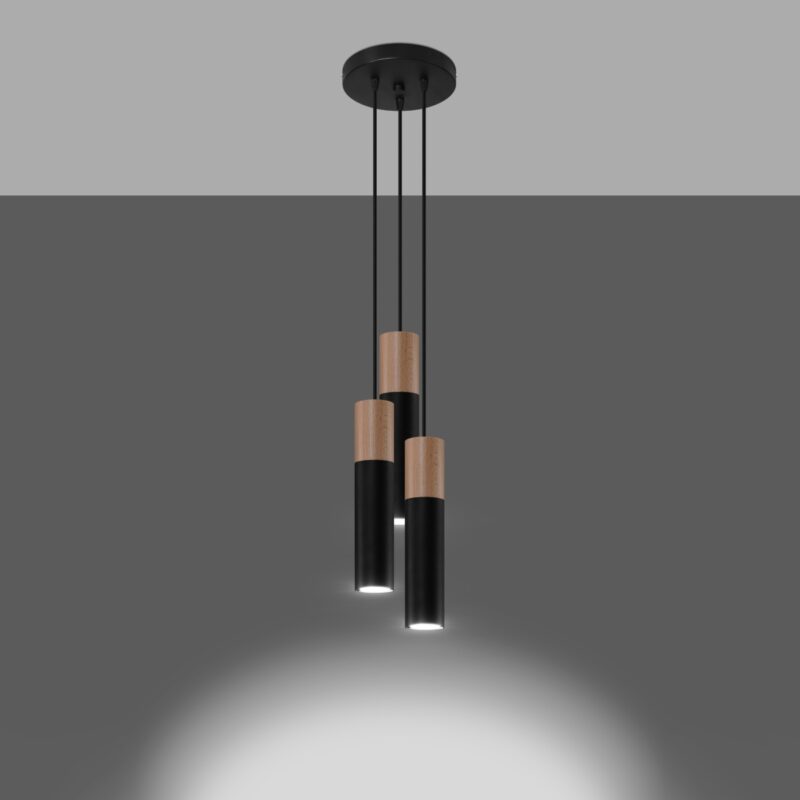 Lampa wisząca PABLO 3P czarna - obrazek 3