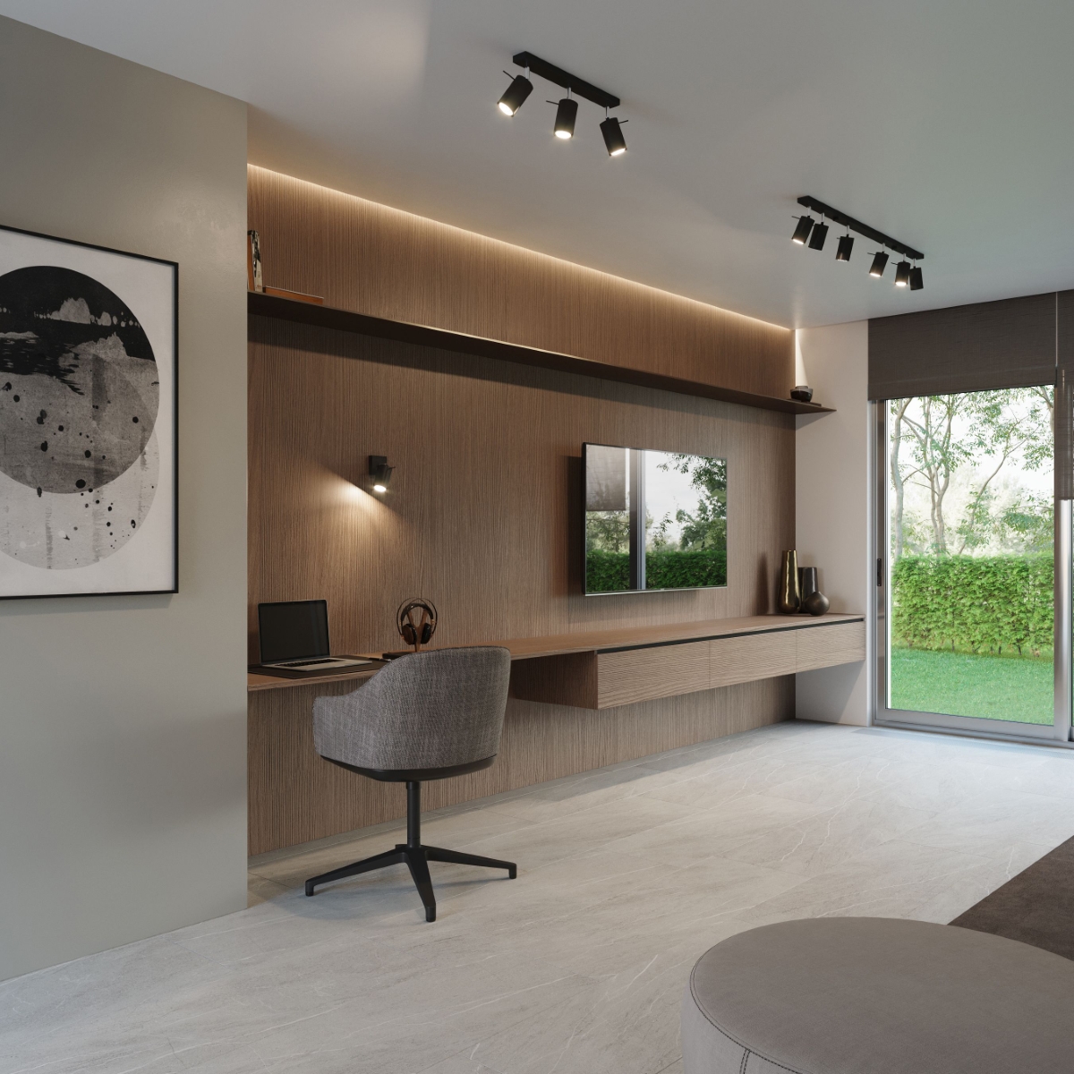 Kinkiet RING czarny z włącznikiem Kinkiet RING czarny z włącznikiem