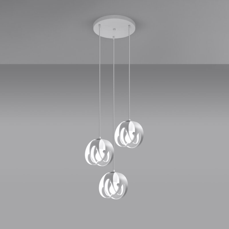 Lampa wisząca TULOS 3P biała - obrazek 3