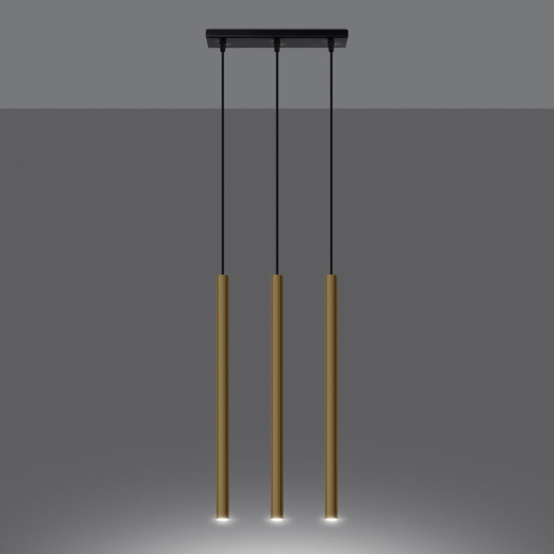 Lampa Wisząca PASTELO 3L złoty połysk