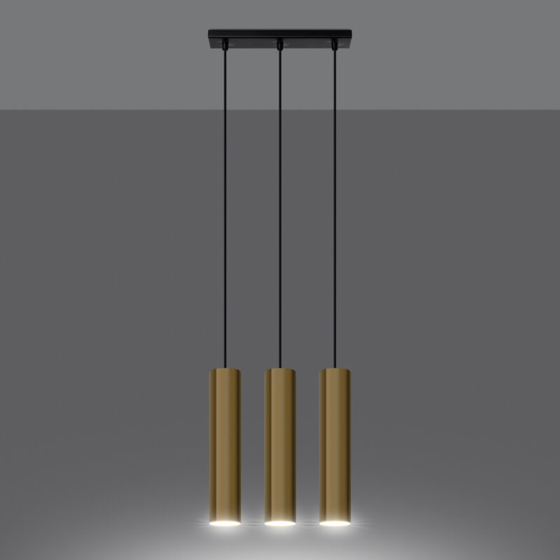 Lampa Wisząca LAGOS 3 złoty połysk