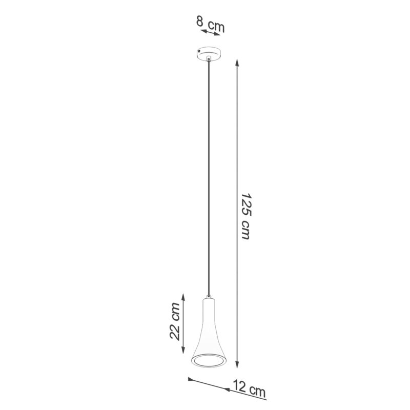 Lampa wisząca REA 1 beton