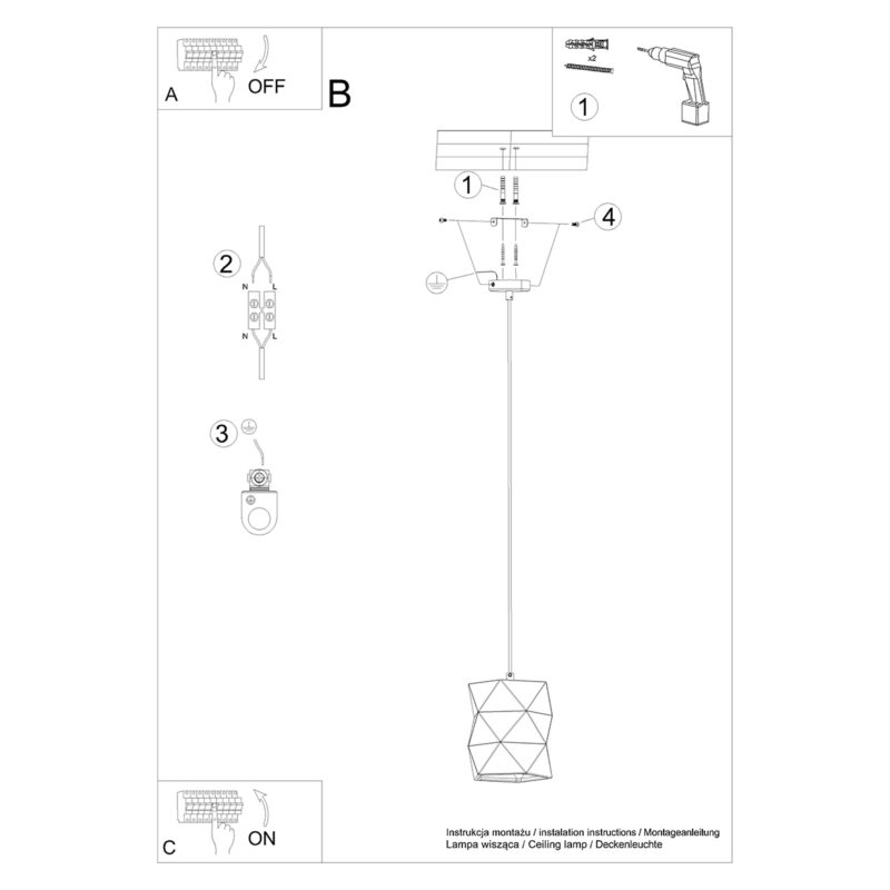 Lampa wisząca ceramiczna GOBI - obrazek 6