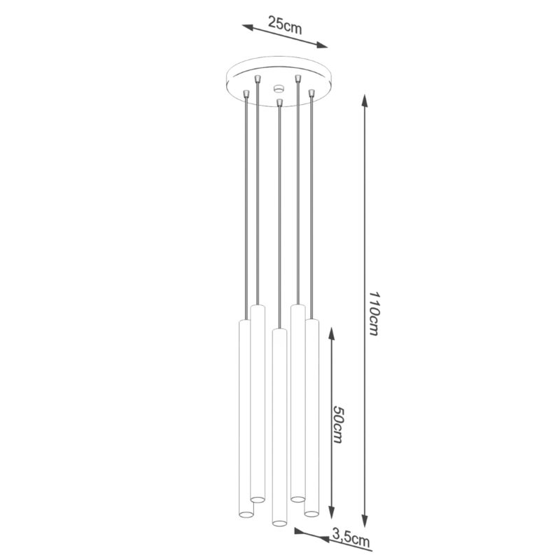 Lampa wisząca PASTELO 5P beton - obrazek 5