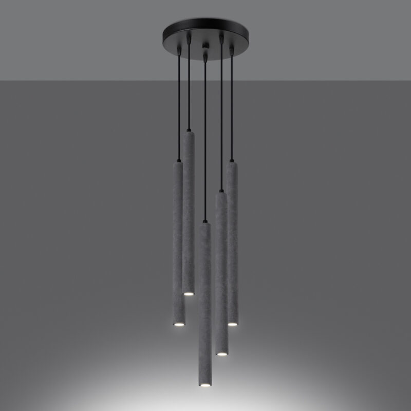 Lampa wisząca PASTELO 5P beton - obrazek 3