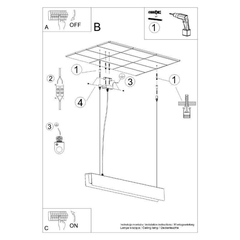 Lampa wisząca SPARK czarna - obrazek 14