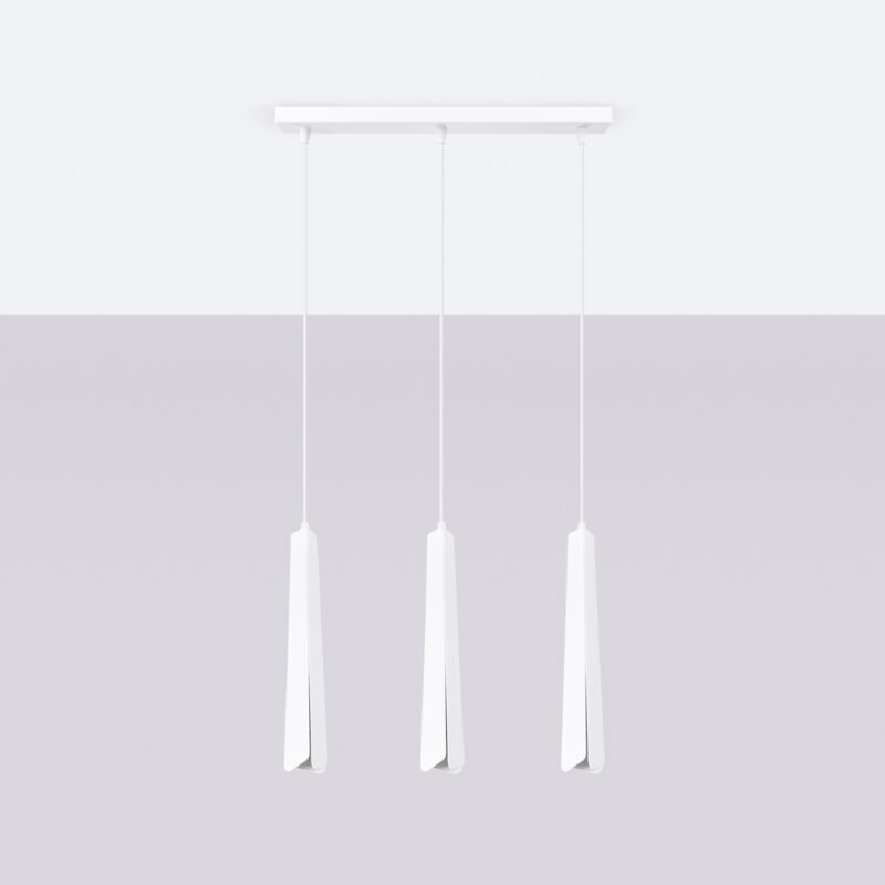 Lampa wisząca PRYSM 3L biała