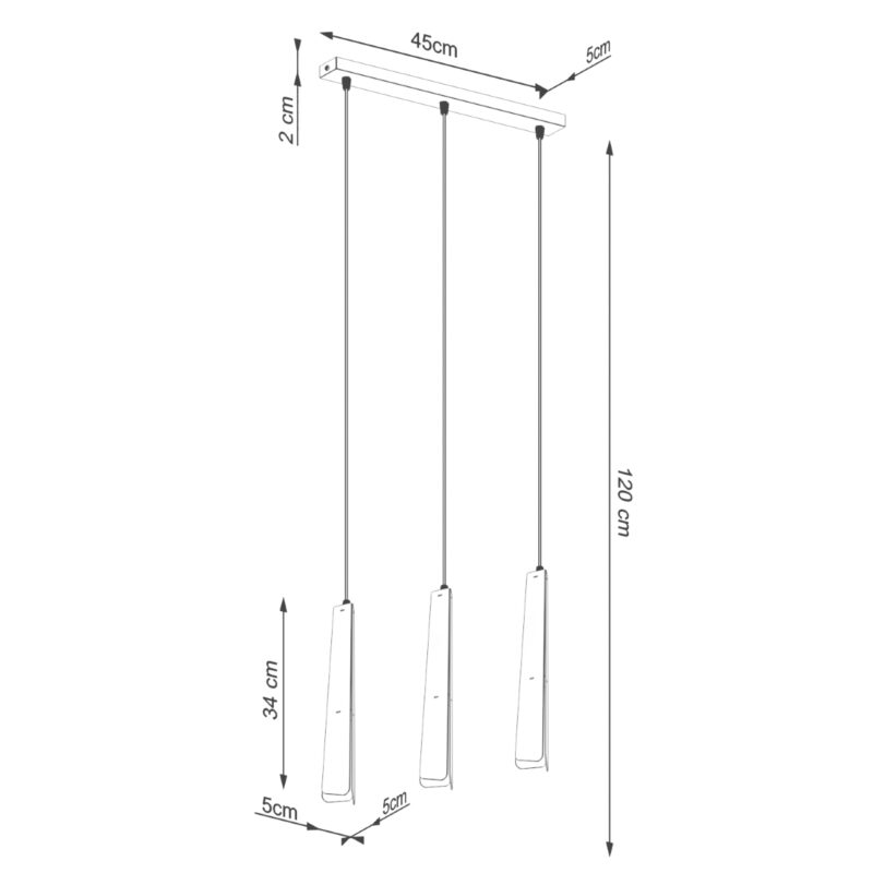 Lampa wisząca PRYSM 3L czarna - obrazek 12
