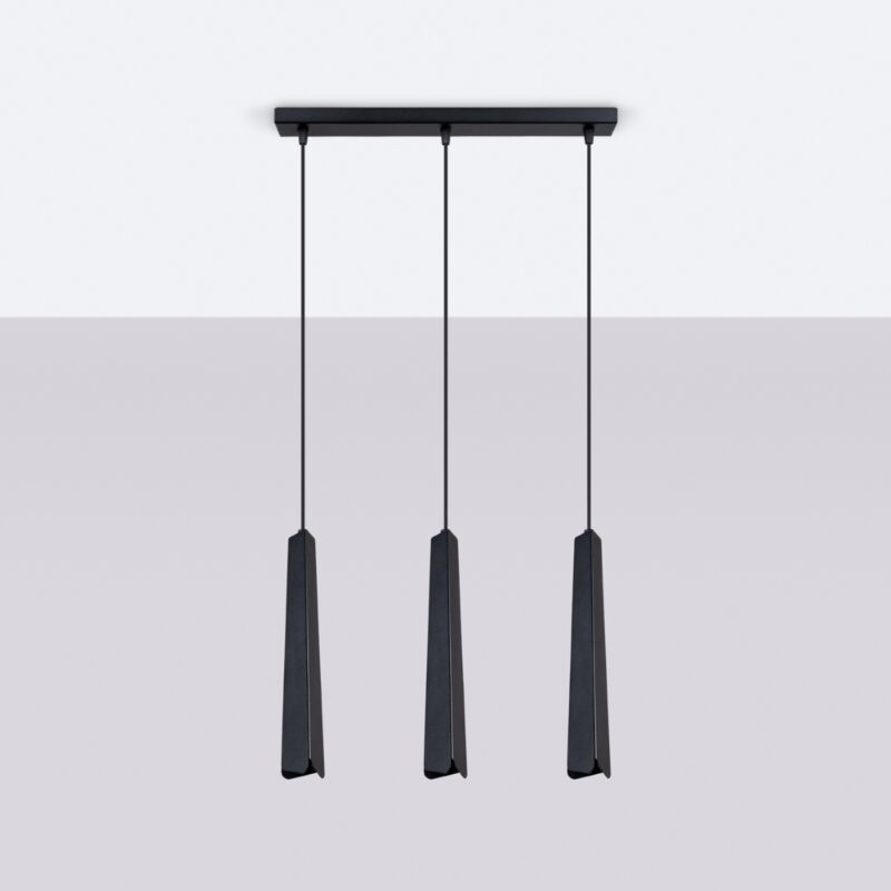 Lampa wisząca PRYSM 3L czarna - obrazek 2