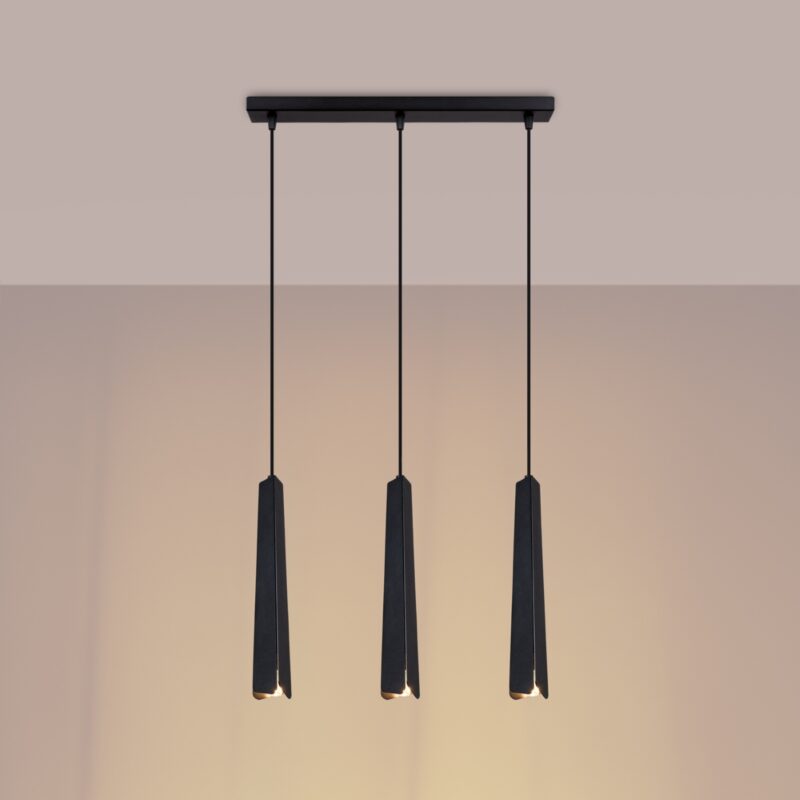 Lampa wisząca PRYSM 3L czarna - obrazek 3