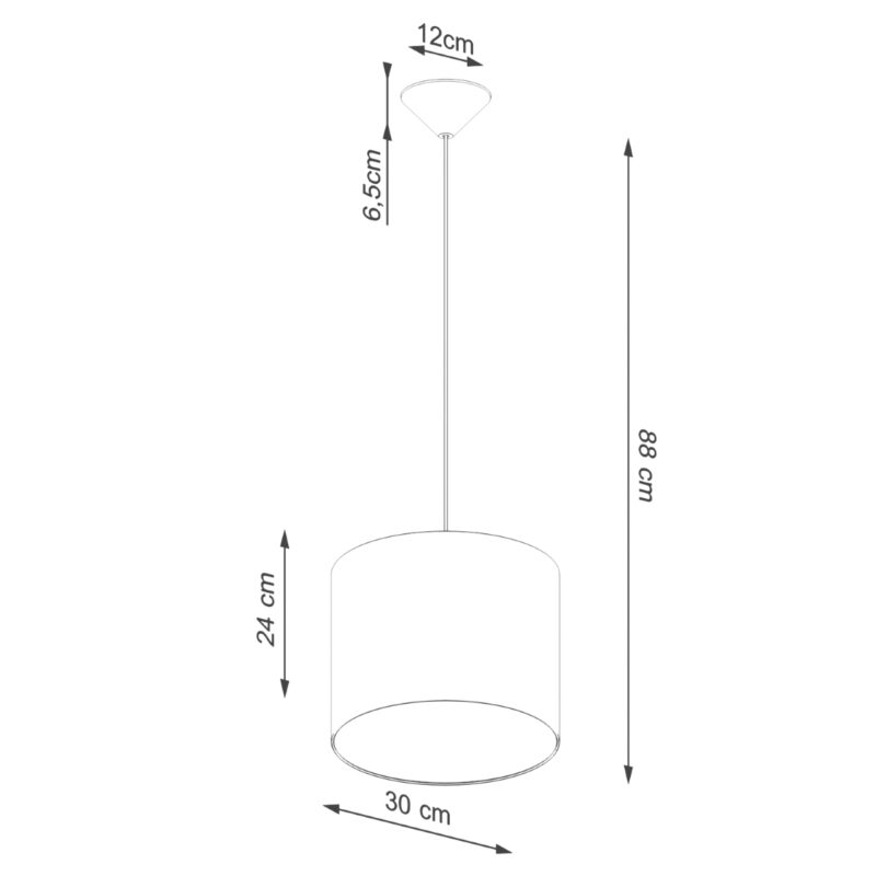 Lampa wisząca NOVA 30 czarna
