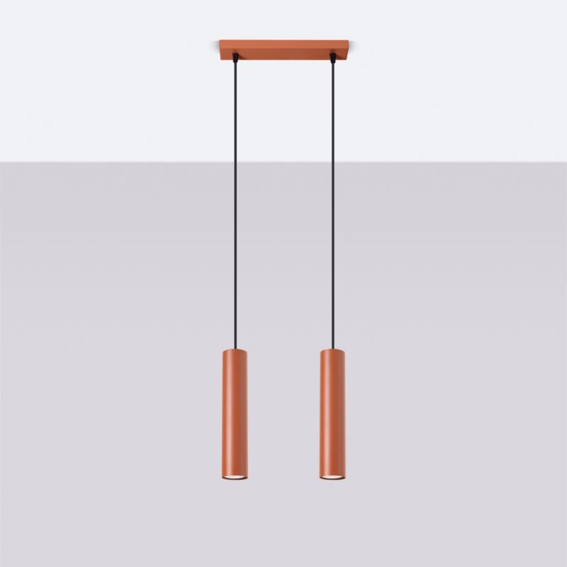 Lampa wisząca LAGOS 2 ochra czerwona